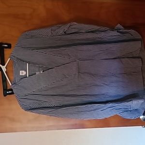 Gap. V neck. Blue and white stripped shirt/blouse. Cotton. Size L